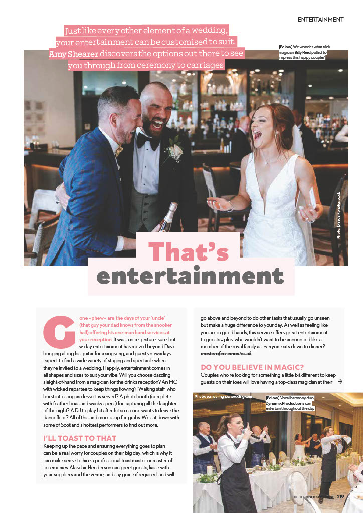 Tie the Knot Entertainment Article