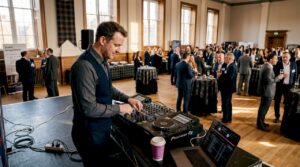 DJ performing at Scottish corporate event