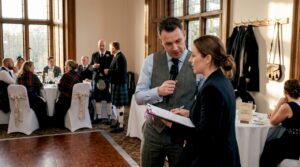 Scottish wedding MC organizes event with planner