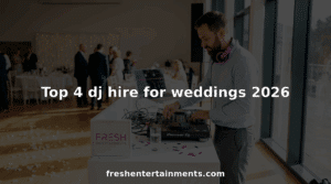 Wedding DJ mixing music at reception