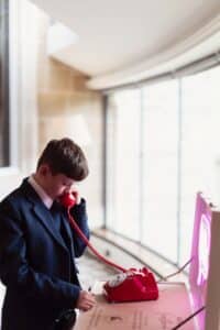 Young male using Phoneogram